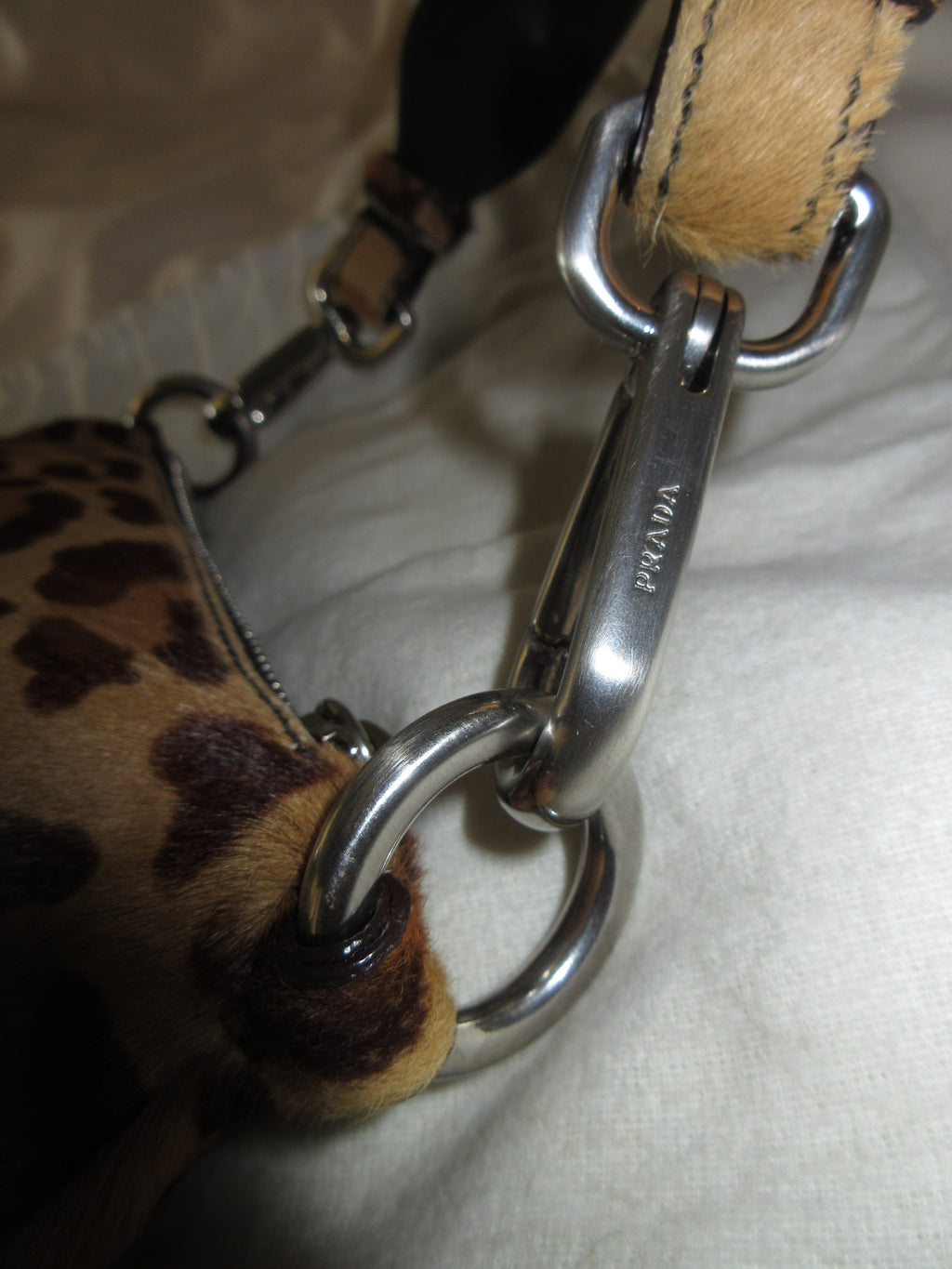 Vintage Prada Leopard Pony Hair Shoulder Bag