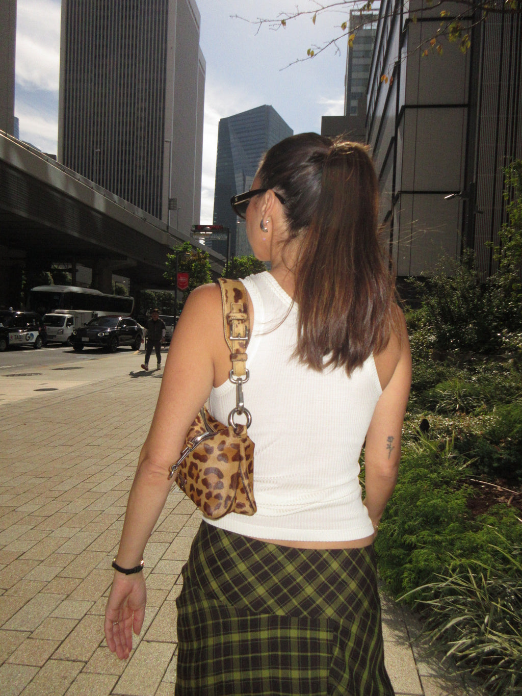 Vintage Prada Leopard Pony Hair Shoulder Bag