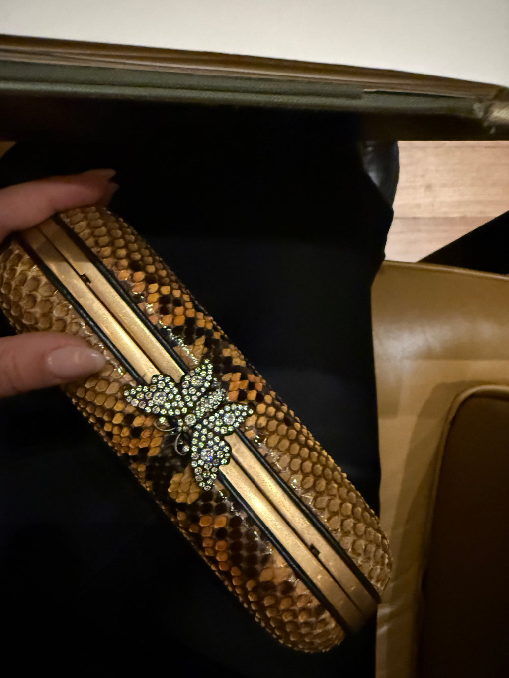 Gucci Butterfly Lock Embossed Clutch - Alessandro Era