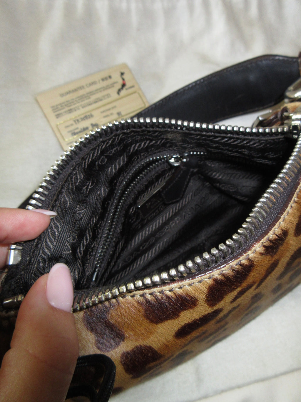 Vintage Prada Leopard Pony Hair Shoulder Bag
