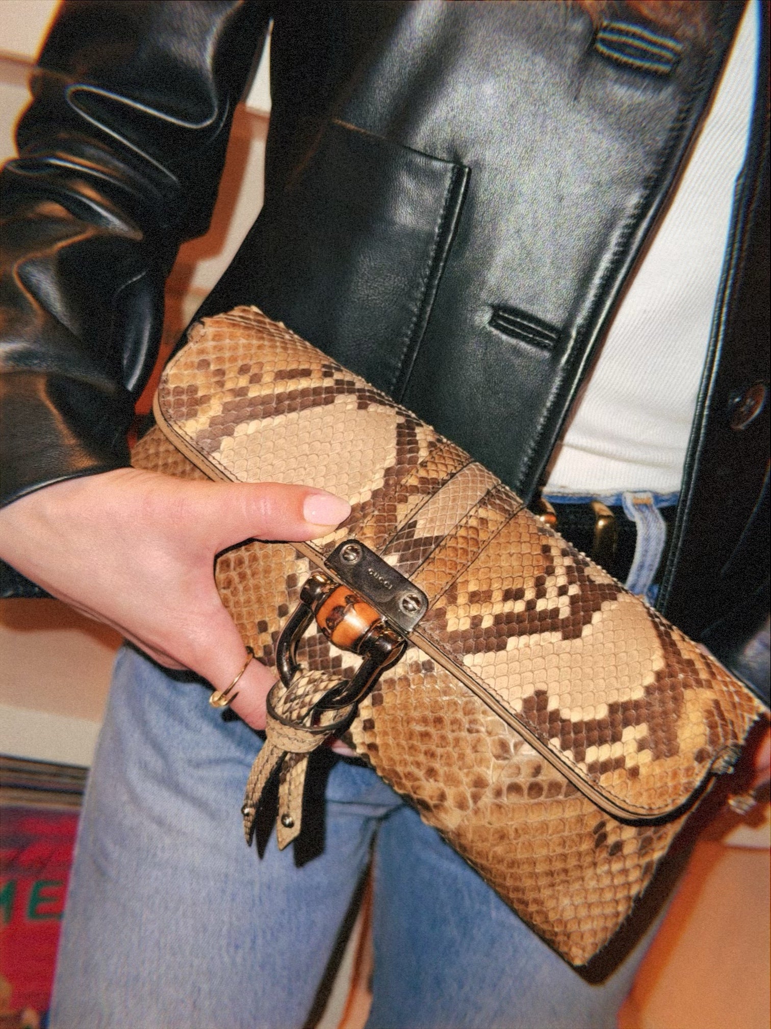 Tom Ford Gucci Python Clutch