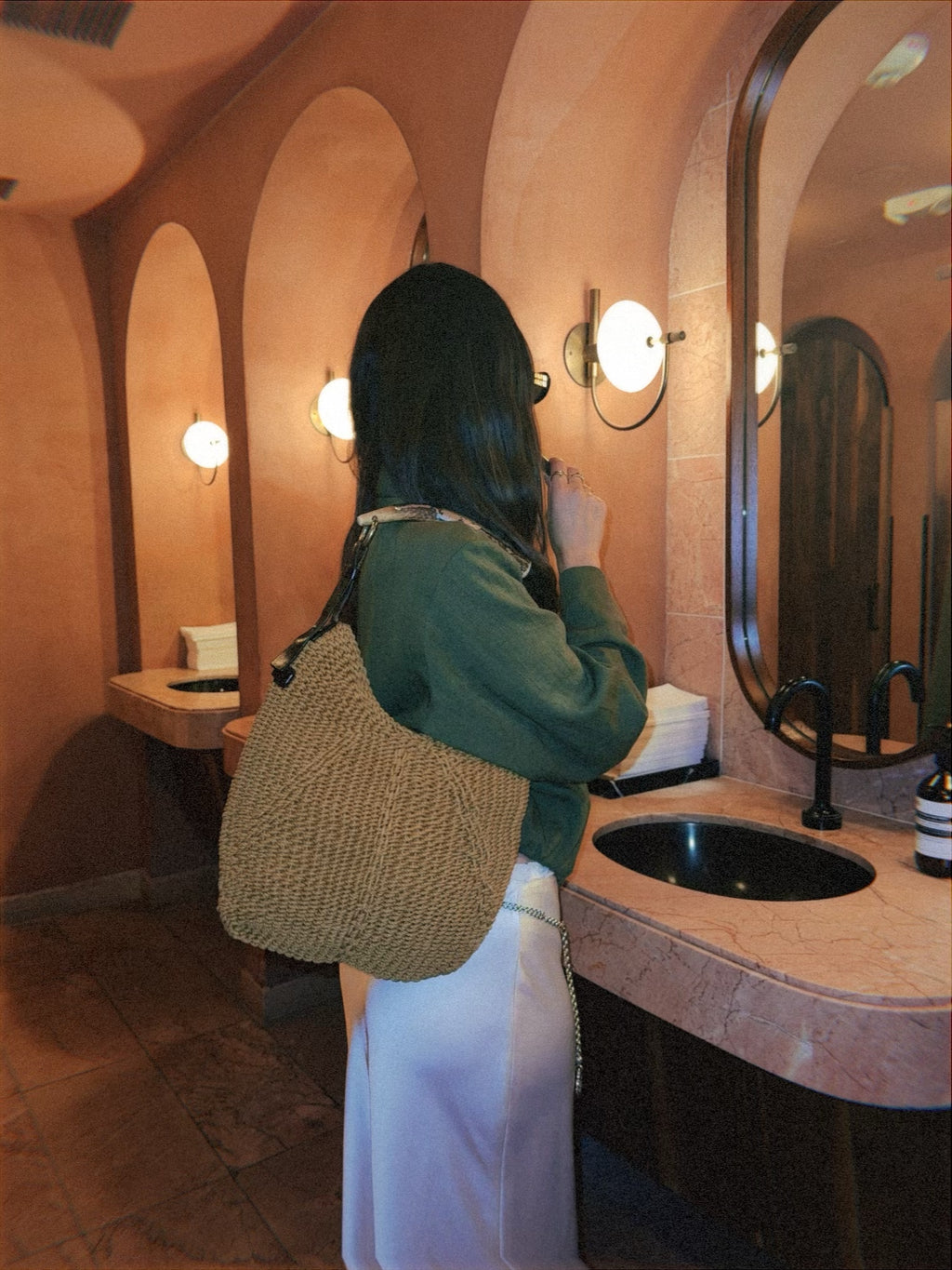 Vintage YSL Mombasa Raffia Hobo Bag
