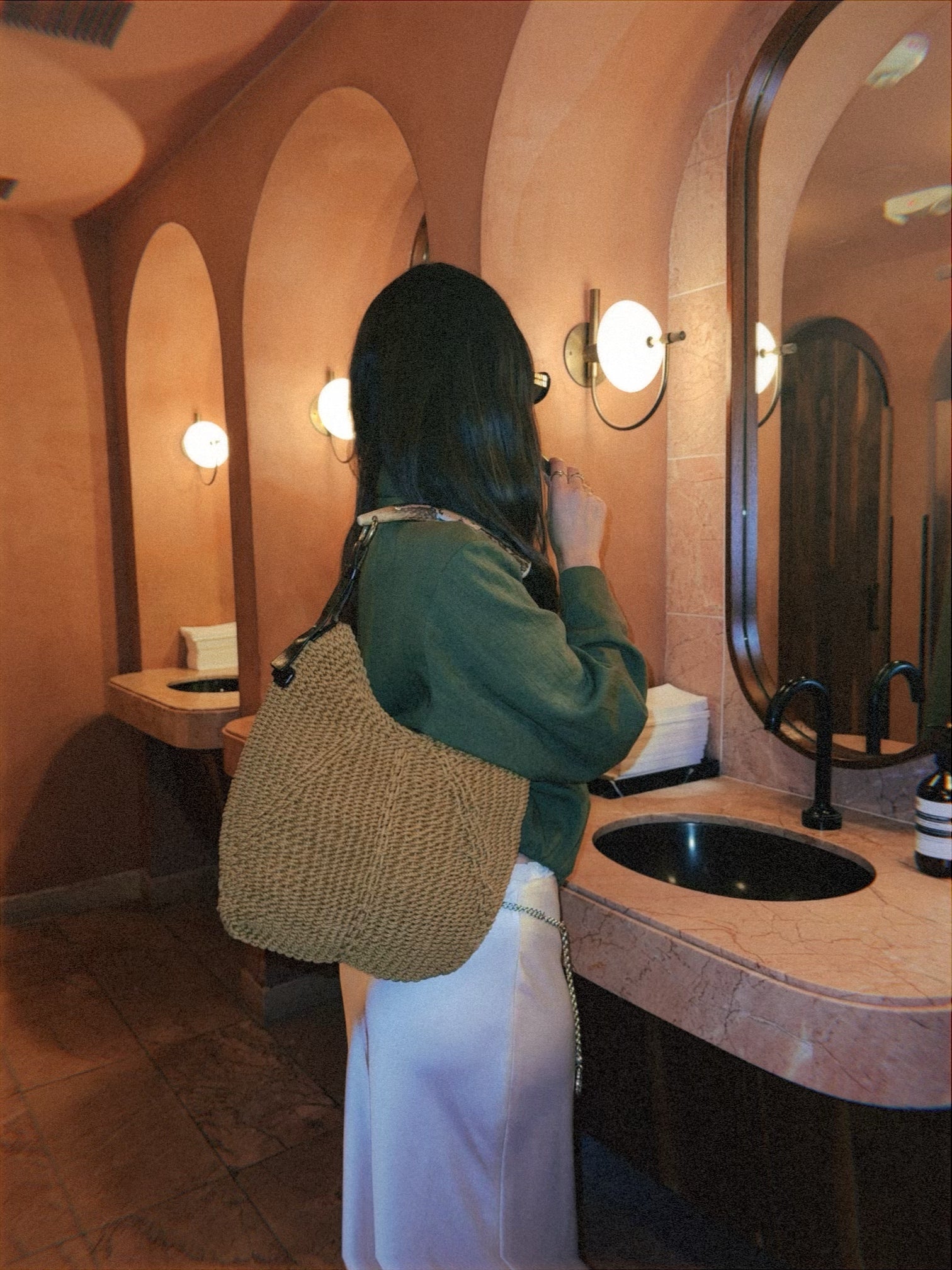 Vintage YSL Mombasa Raffia Hobo Bag