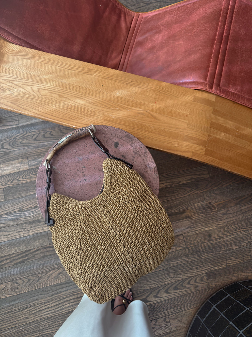 Vintage YSL Mombasa Raffia Hobo Bag