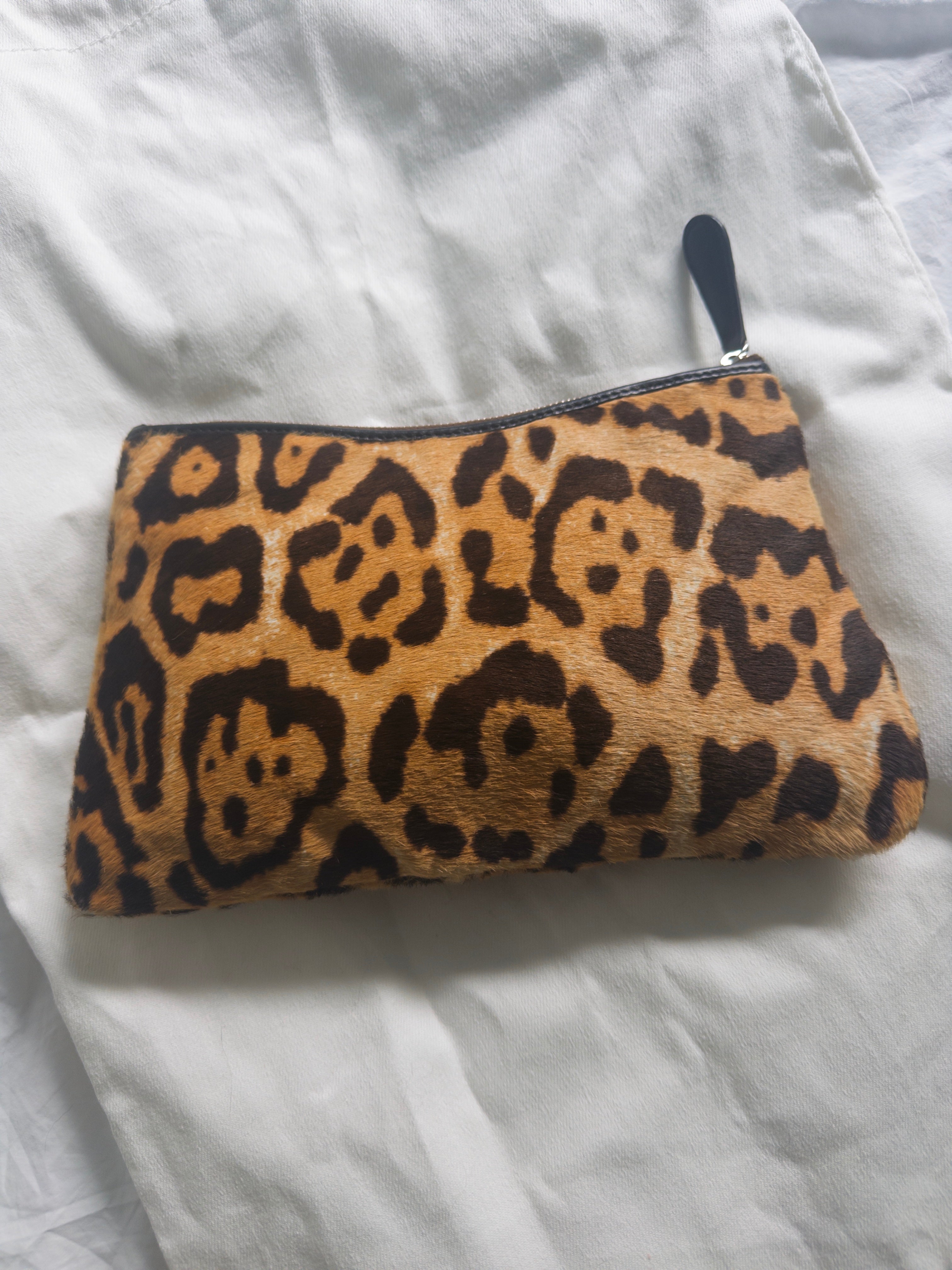 Vintage Dior Pony Hair Leopard Clutch