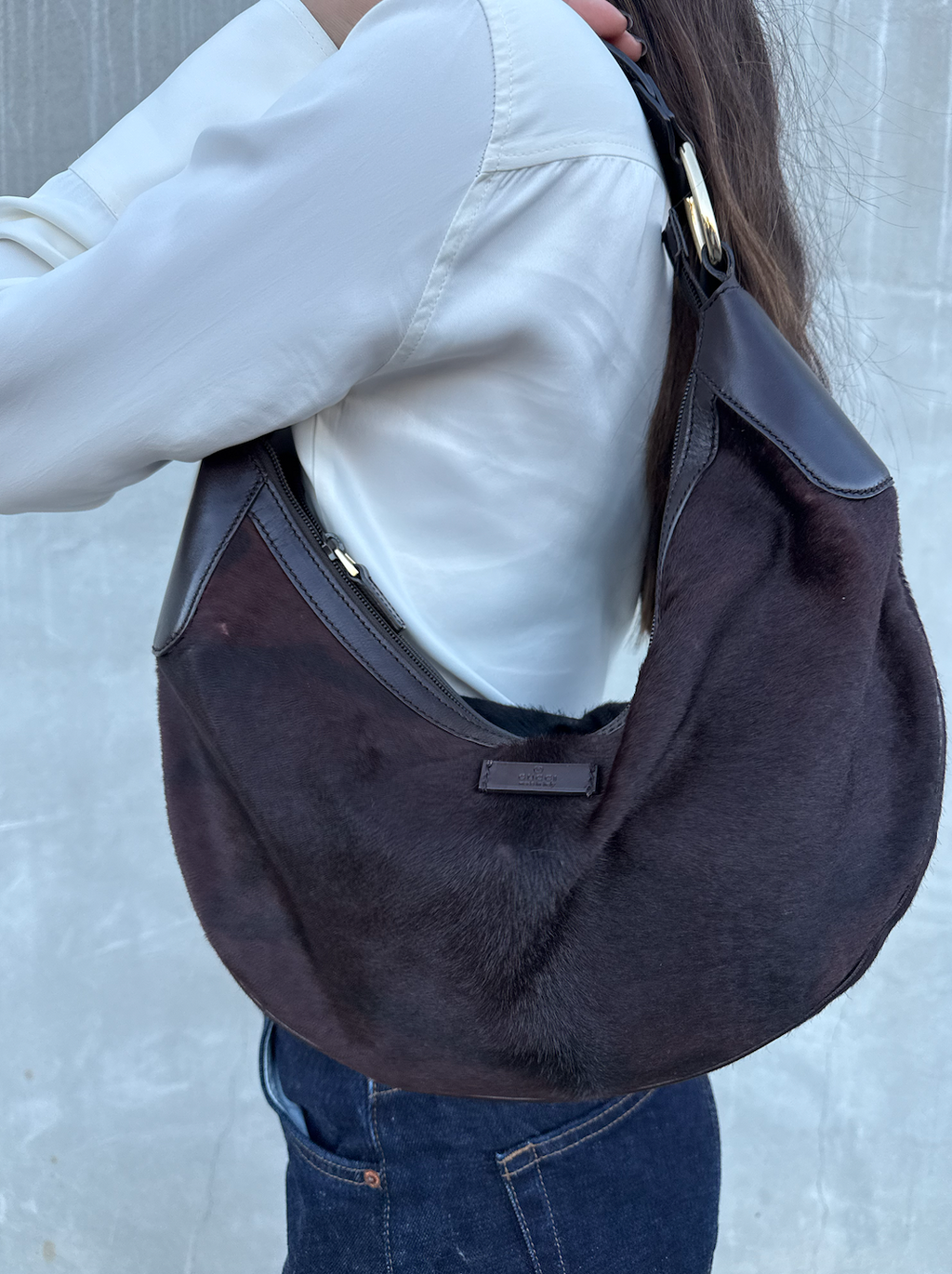 Rare Vintage Gucci Pony Hair Hobo Bag – Brown, Tom Ford Era