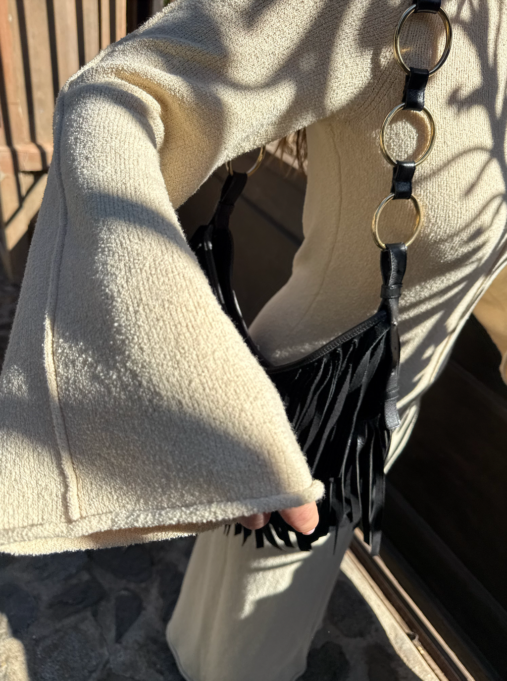 Vintage YSL Suede Fringe Hobo Bag