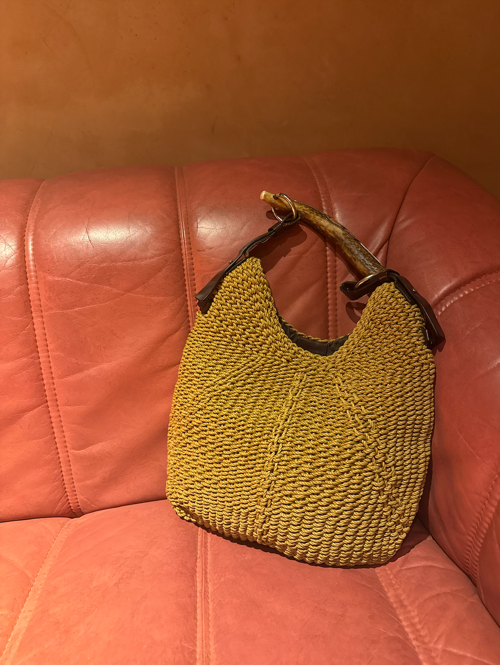 Vintage YSL Mombasa Raffia Hobo Bag