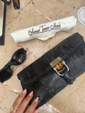 Tom Ford Gucci Green & Black Python Clutch