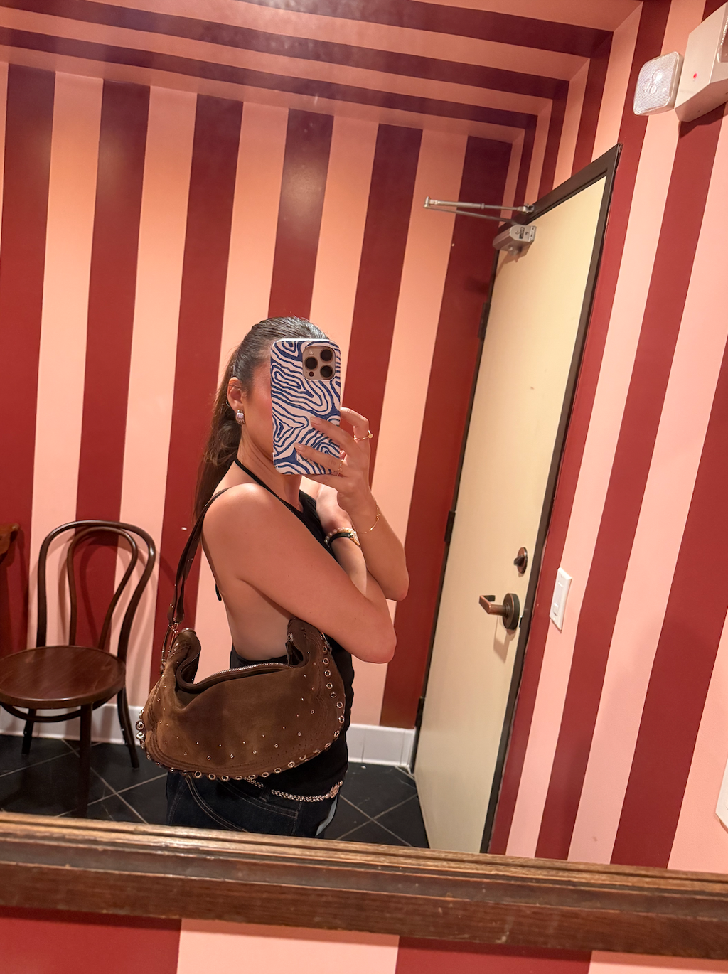 Archival Dior Peace and Love Suede Hobo Bag