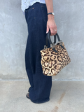 Vintage Fendi Leopard Pony Hair Tote Bag