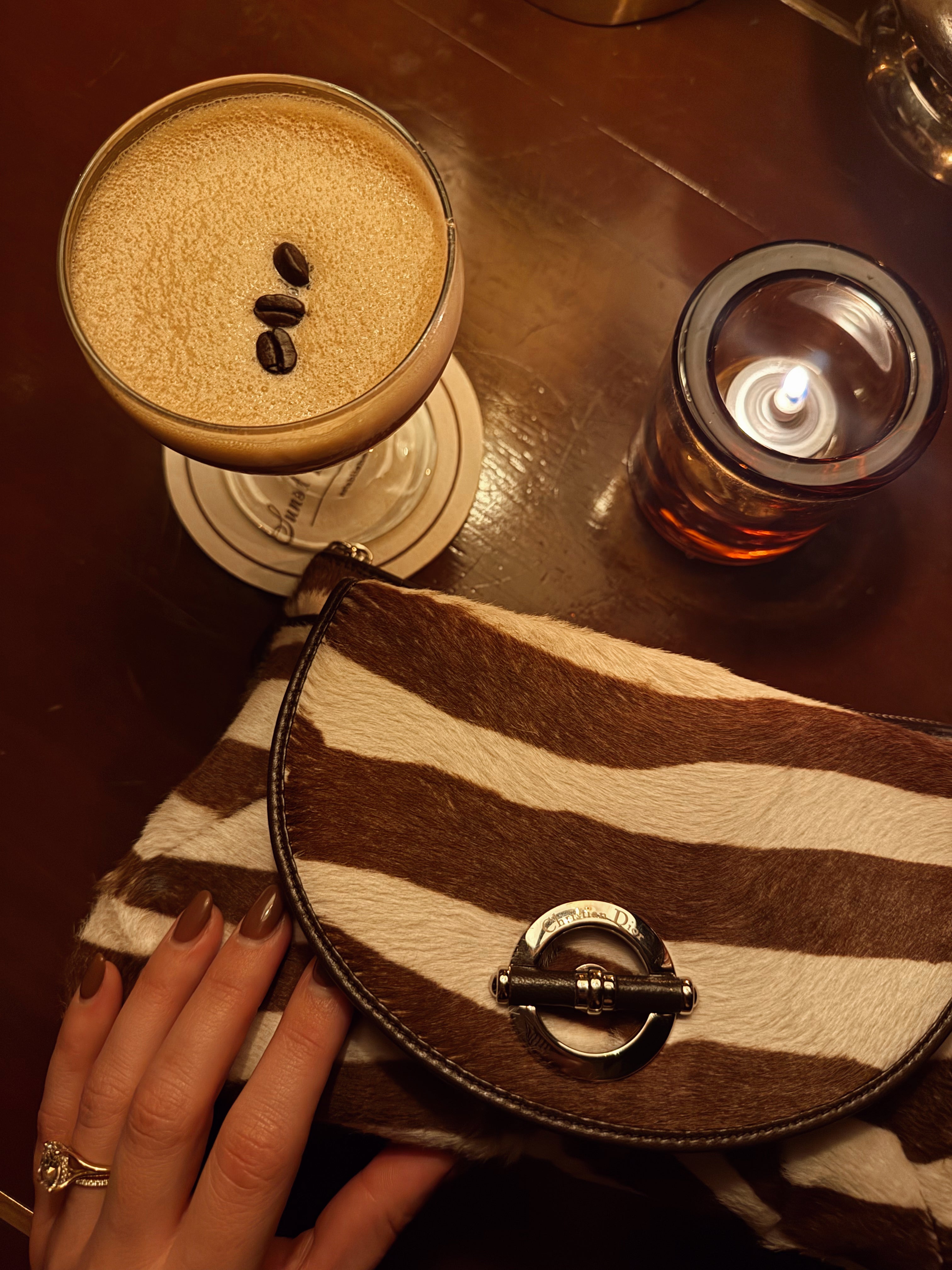 Vintage Dior Pony Hair Zebra Clutch