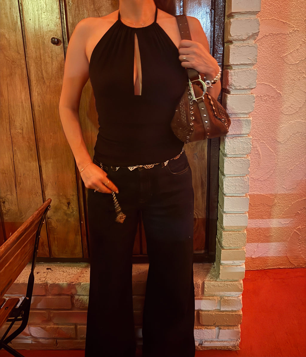 Archival Dior Peace and Love Suede Hobo Bag