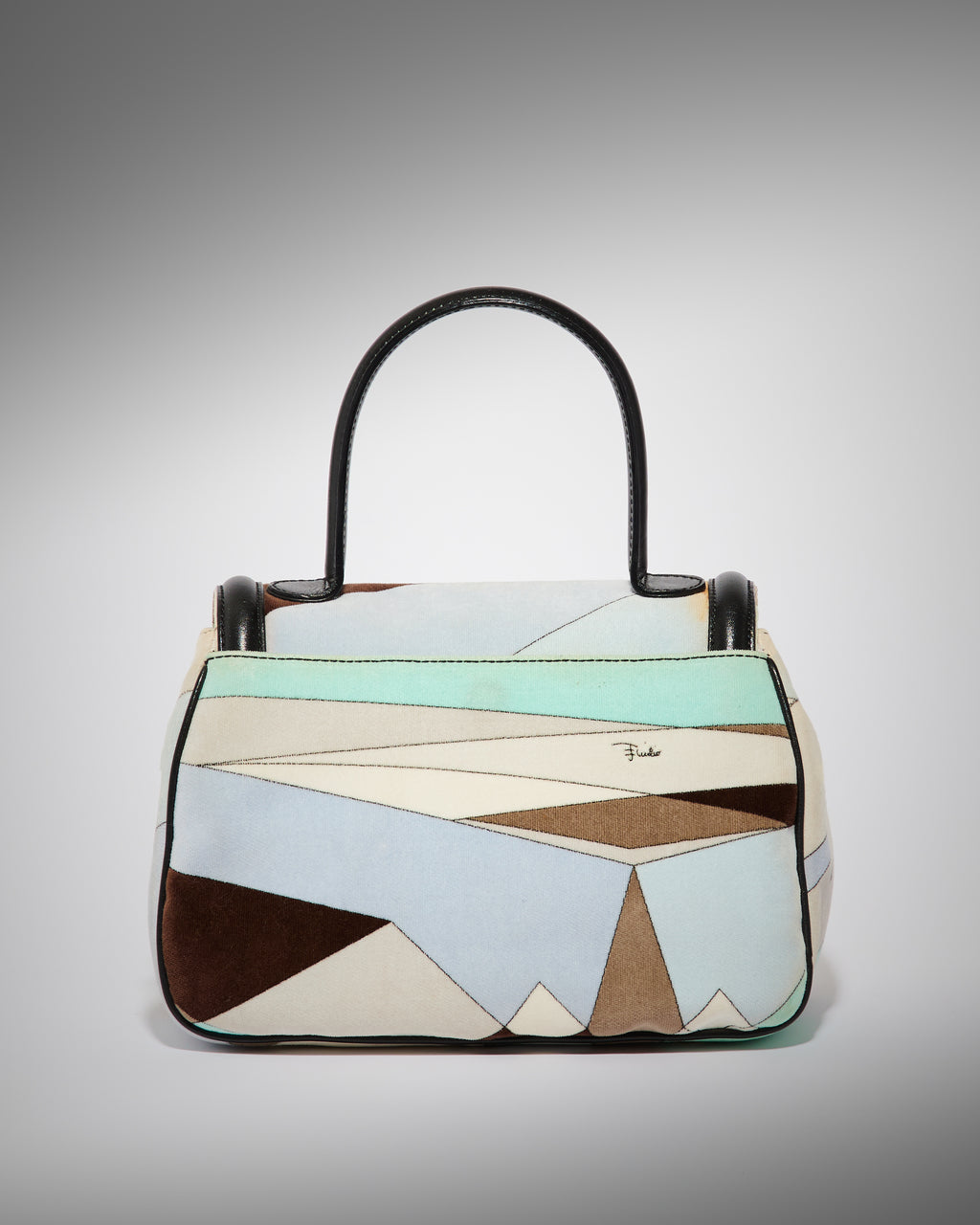 Vintage Emilio Pucci Velvet Top-Handle Handbag – Geometric Print